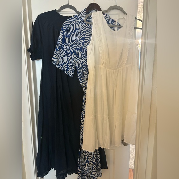 Blue and White Maternity Dress Batch (3 Dresses). - Picture 1 of 7
